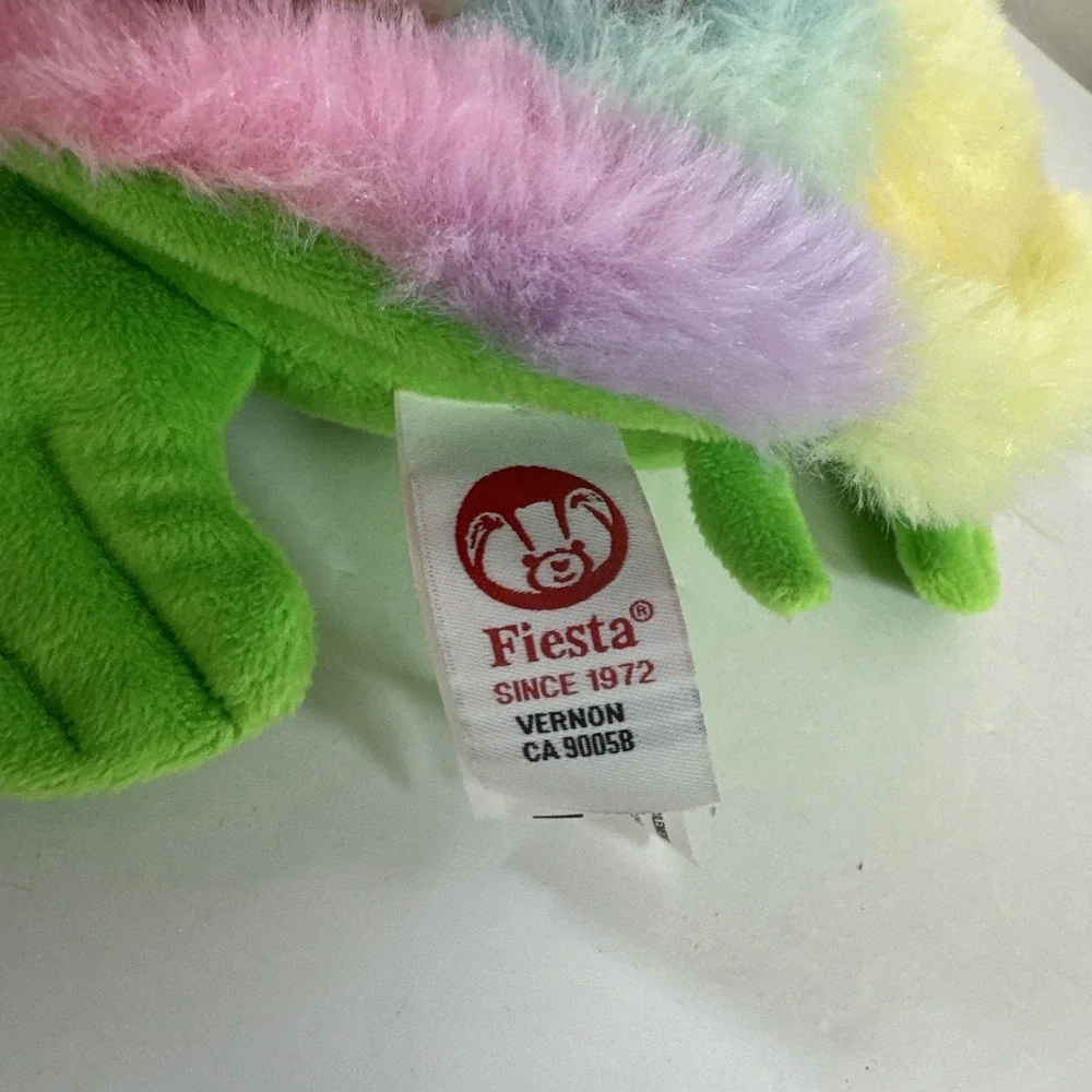 Fiesta Rainbow Sherbet Turtle Plush Glitter Eyes 7
